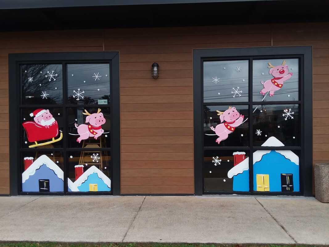 Window Painting - Storefront Displays - Window Splash  Painted window art,  Christmas window painting, Window painting