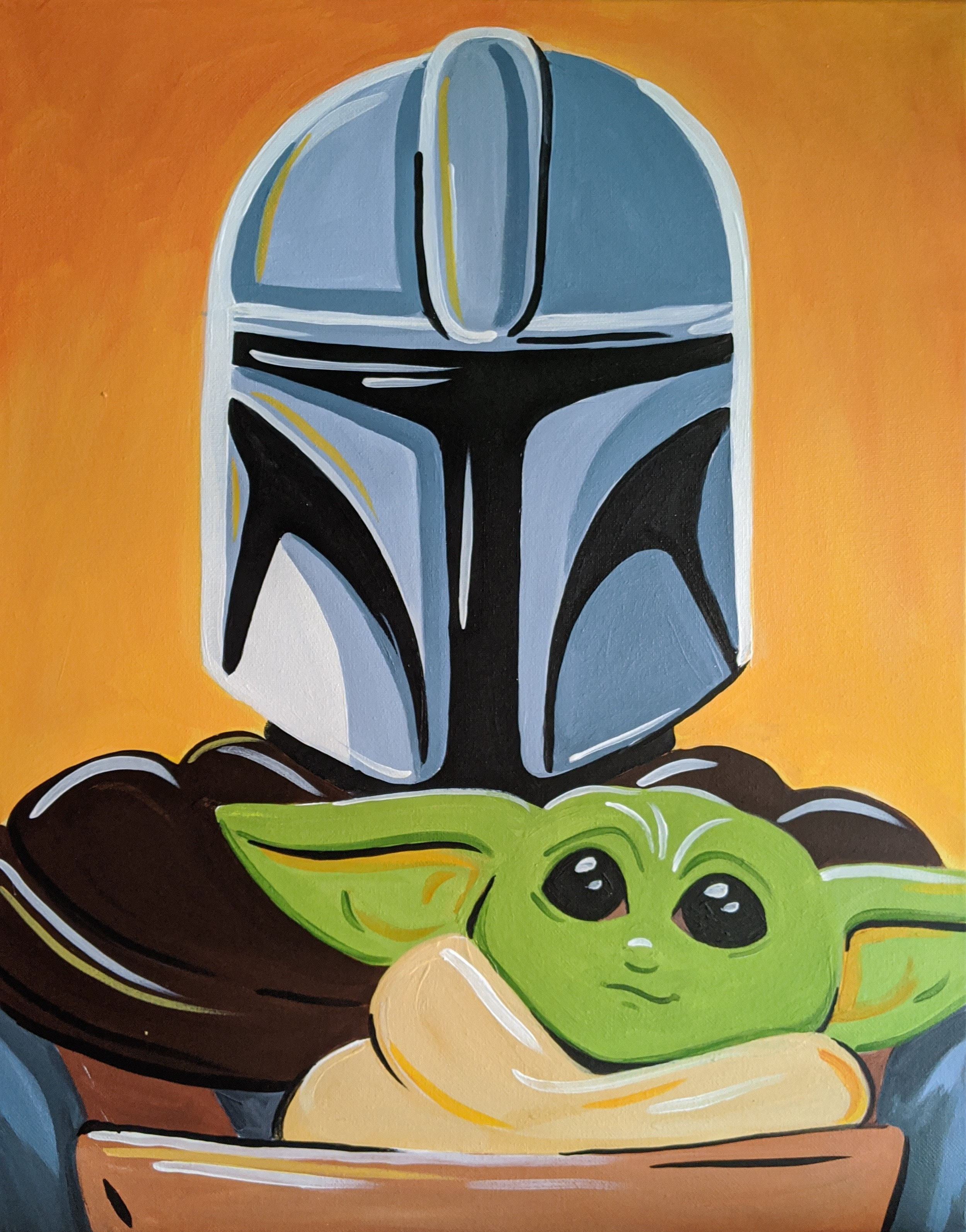 Baby Yoda Canvas Paint Kit